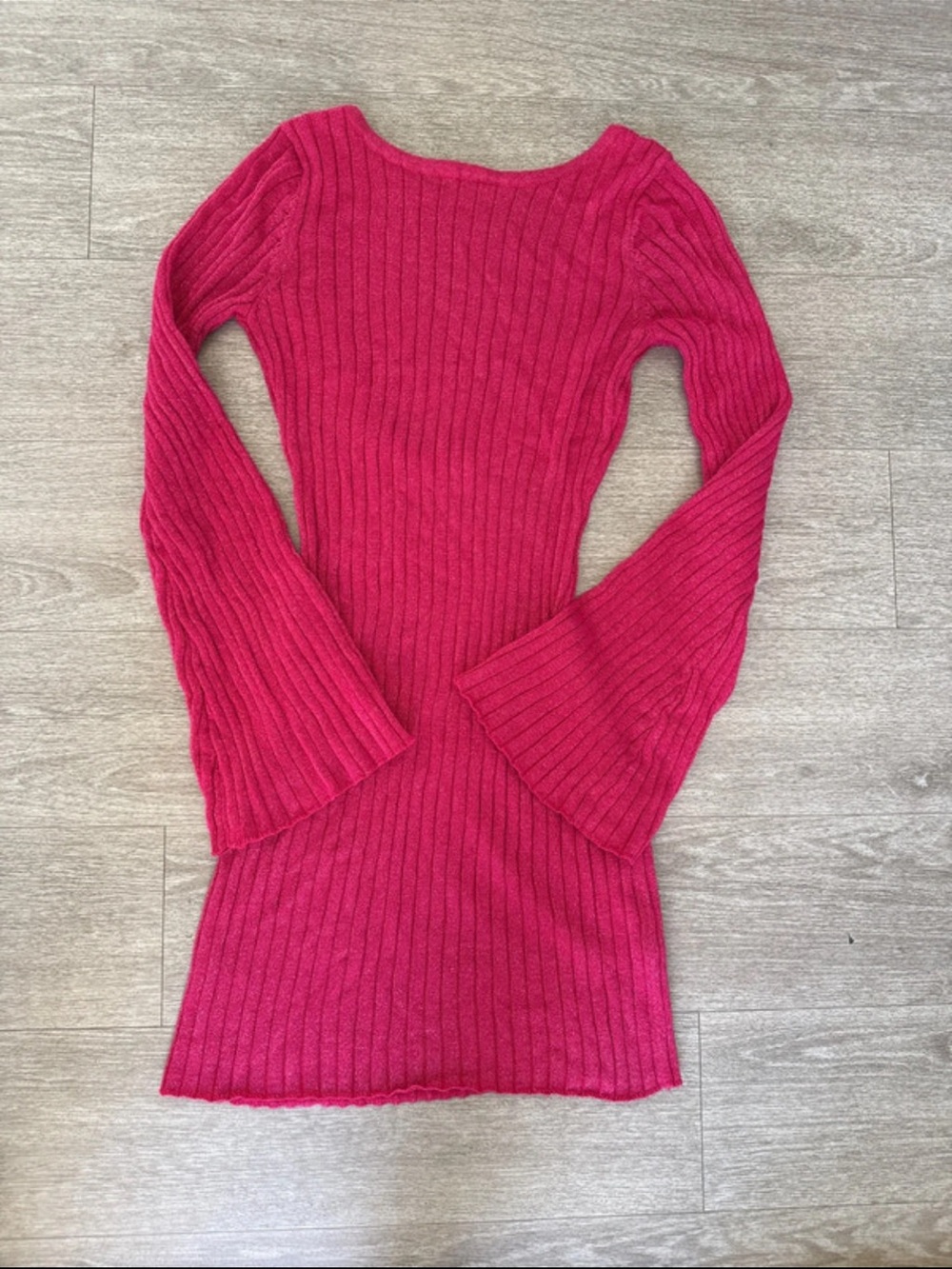 MORE TO COME x REVOLVE Pink Ribbed Cut-Out Mini Dress | Size S
